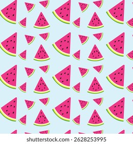 Fresh Watermelon Skin Seamless Pattern. Watermelon realistic texture background letters vector illustration. watermelon slices and seeds seamless, Unique and Trendy seamless