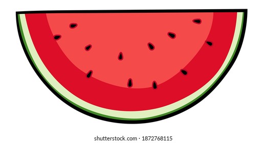 Fresh Watermelon Slice vector illustration