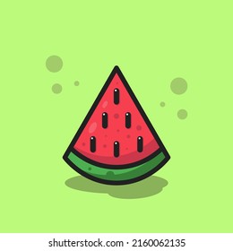 Fresh watermelon sliced fruit vector illustrtion
