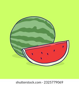 FRISCHE WASSERMELON-KARTOFFE-ILLUSTRATION GUT FÜR DIE JUICE-MARKE