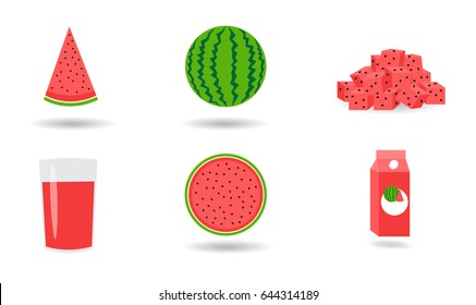 fresh watermelon vector icon