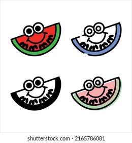 fresh watermelon vector type icon