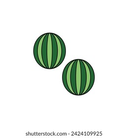 icono de tipo vector de sandía fresca
