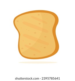 Fresh white bread or slice bread vector illustration on a white background