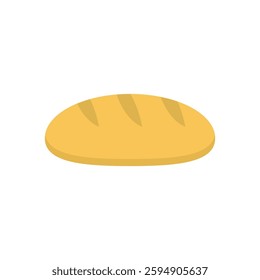 Fresh whole loaf bread icon. Vector illustration.

