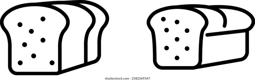 Fresh and Wholesome Bread Icon for Bakeries, Breakfast, and Homemade Goods