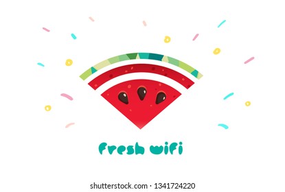 fresh wifi logo design vector