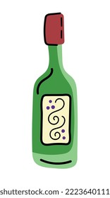 fresh wine bottle drink icon