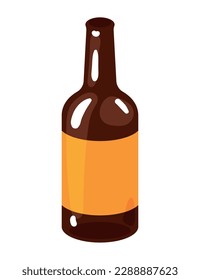 fresh wine bottle drink icon