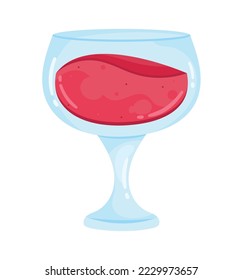 fresh wine cup drink icon