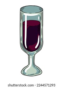 fresh wine in cup icon