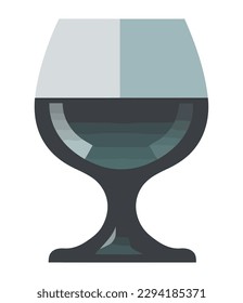 fresh wine in cup isolated icon