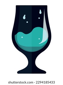 fresh wine in cup on white background icon