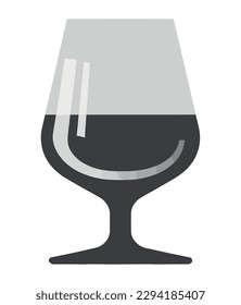 fresh wine in cup silhouette icon