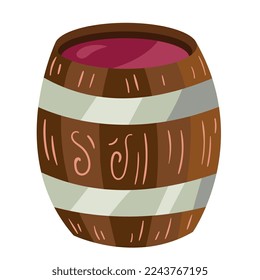 fresh wine drink barrel icon