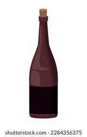 fresh wine drink bottled icon