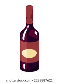 fresh wine drink bottled icon