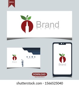 Fresh wine logo vector design