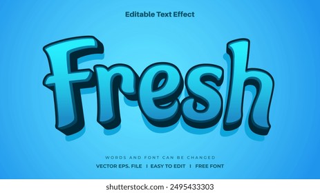 Fresh words editable text style