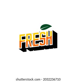 fresh writing vector and green leaves
