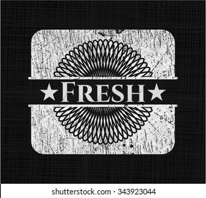 Fresh written with chalkboard texture