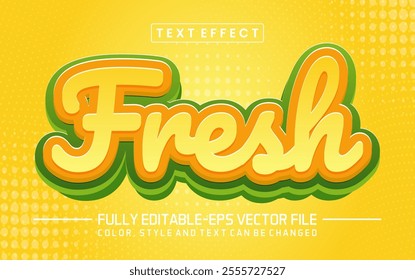 Fresh yellow background editable text effect	
