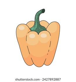 Pimiento amarillo fresco. Verduras para vegetarianos. Alimentación saludable. Cultura agrícola