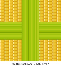 Fresh yellow corn pattern background design