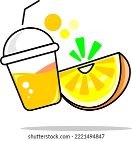 fresh yellow drink made from orange juice