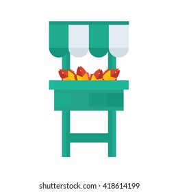 Fresh Yellow Fish in Market Vector