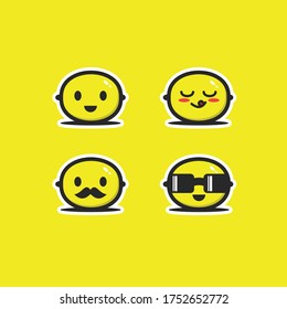 Fresh yellow lemon character vector