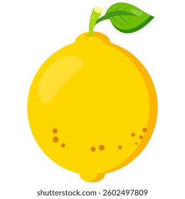 Fresh yellow lemon with a green leaf, ideal for food packaging, branding, organic product advertisements, and healthy lifestyle promotions. Perfect for juice labels, menus, and eco-friendly designs