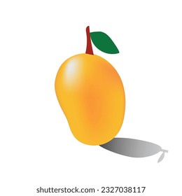 ilustración vectorial de mango amarillo fresco. ilustración de mango slices.