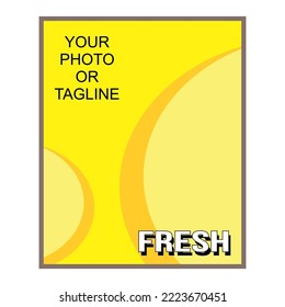 Fresh yellow poster vector, for free design, like business card or greeting card.
