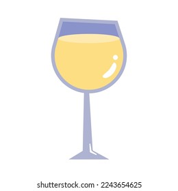 fresh yellow wine cup drink icon