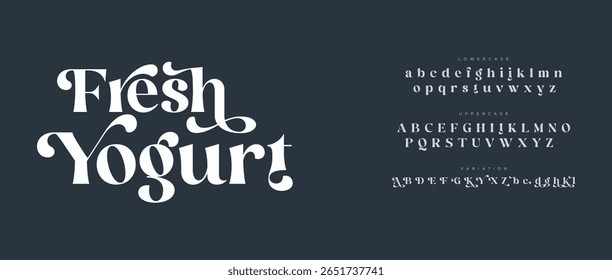 Fresh Yogurt modern stylish capital alphabet letter logo design