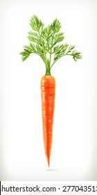 Fresh Young Carrot, Health Food, Vector Icon