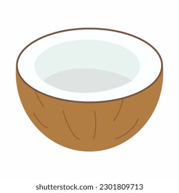 fresh young coconut in vector format and various style