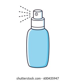Freshener spray bottle isolated.