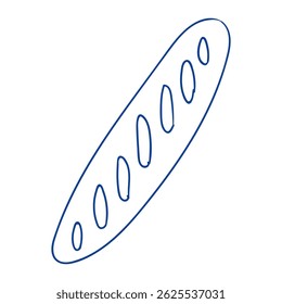 Freshly baked bread baguette with distinct scoring on crust