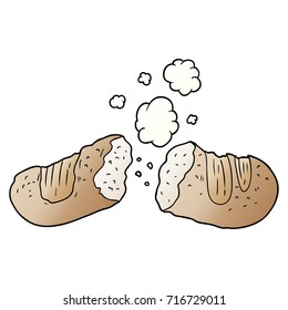 Cartoon mit frisch gebackenem Brot