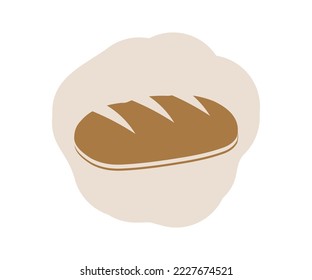Freshly baked bread, fresh loaf of bread, bakery icon logo design. Design of bread and food sign vector design and illustration.
