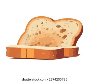 Freshly baked bread healthy food isolated