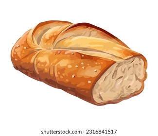 Frisch gebackenes Brot, Symboldesign einzeln