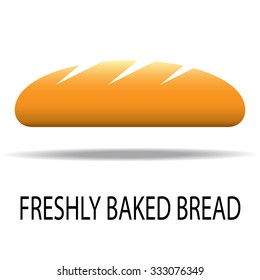 freshly baked bread. Illustration on white background