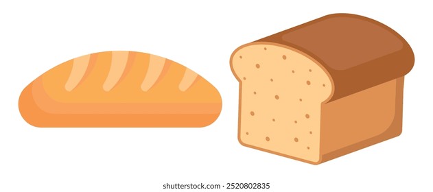 A freshly baked Bread Loaf and a delightful Artisan Baguette for those who enjoy quality