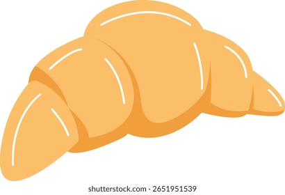 Freshly Baked Croissant Pastry Vector Illustration