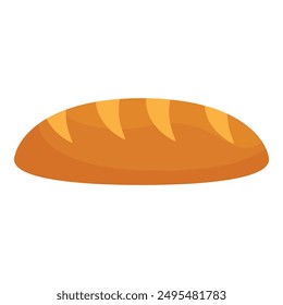 Freshly baked loaf of bread isolated on white background