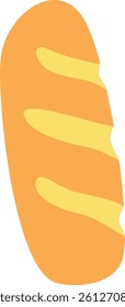 Freshly baked Loaf bread vector illustration