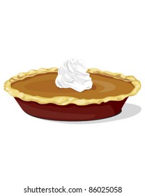 A Freshly Baked Pumpkin Pie With A Dollop Of Whipped Cream. I Can Smell The Nutmeg From Here. Prefect For Thanksgiving Or Christmas Dinner.